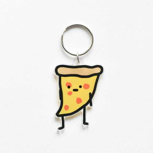 Pizza Charm Key Ring