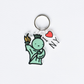 Statue of Liberty Loves NY Charm Key Ring