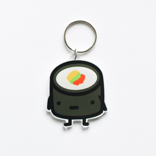 Sushi Roll Charm Key Ring