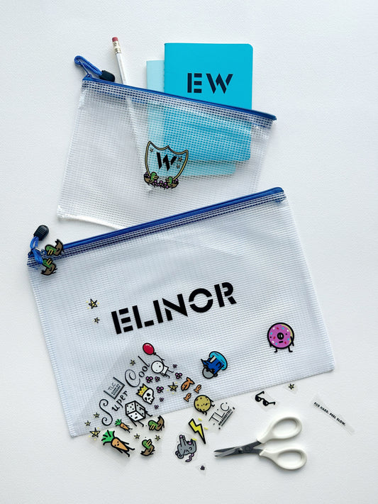 TLC Personalized Mesh Pouch DIY Kit