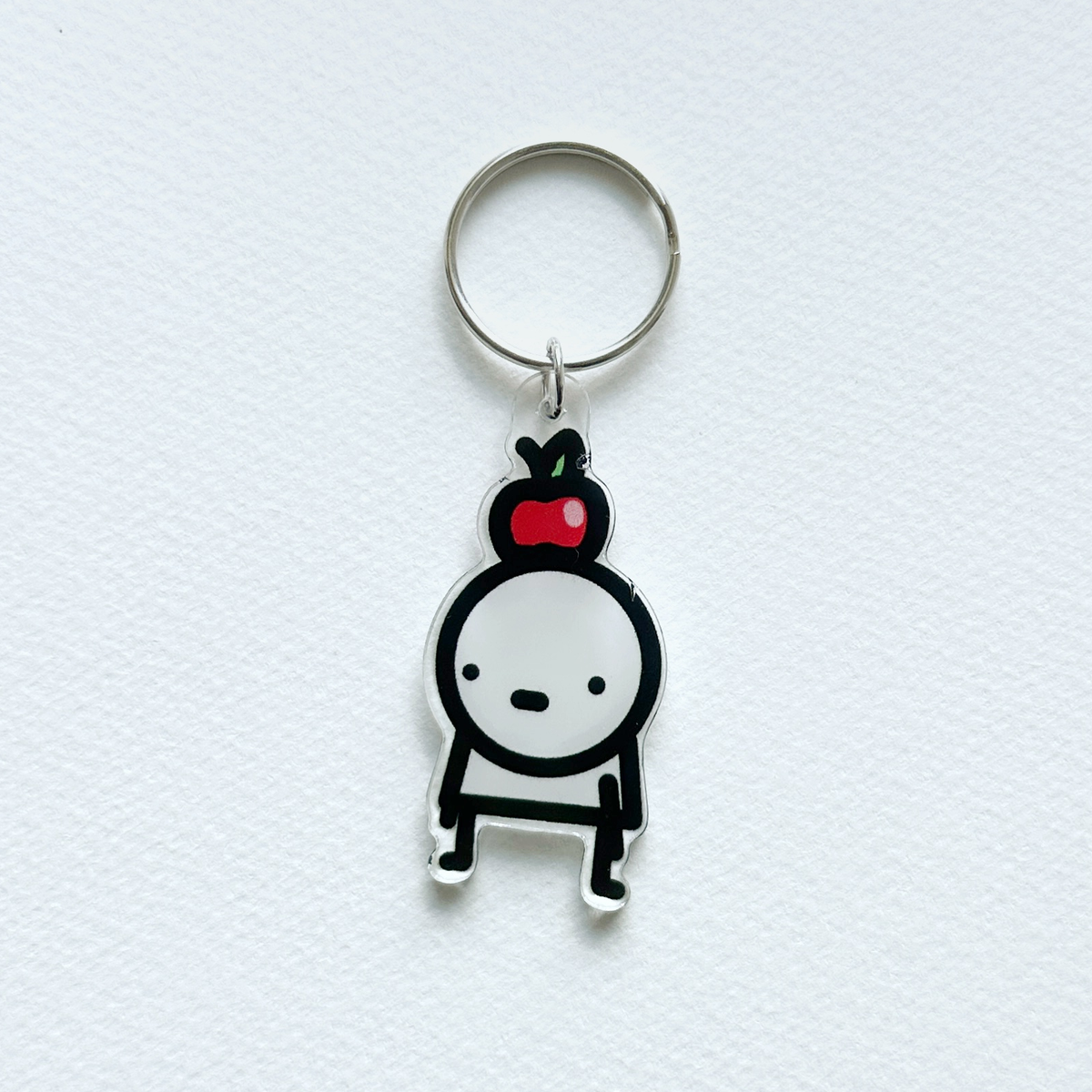Apple boy charm key ring