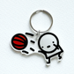 Basketball boy charm key ring