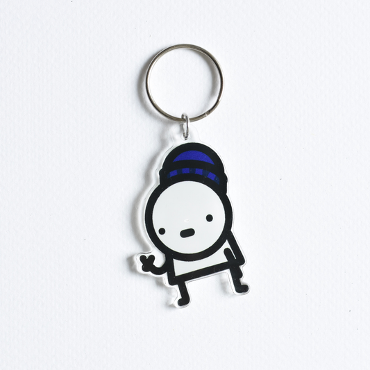 Beanie Boy Charm Key Ring