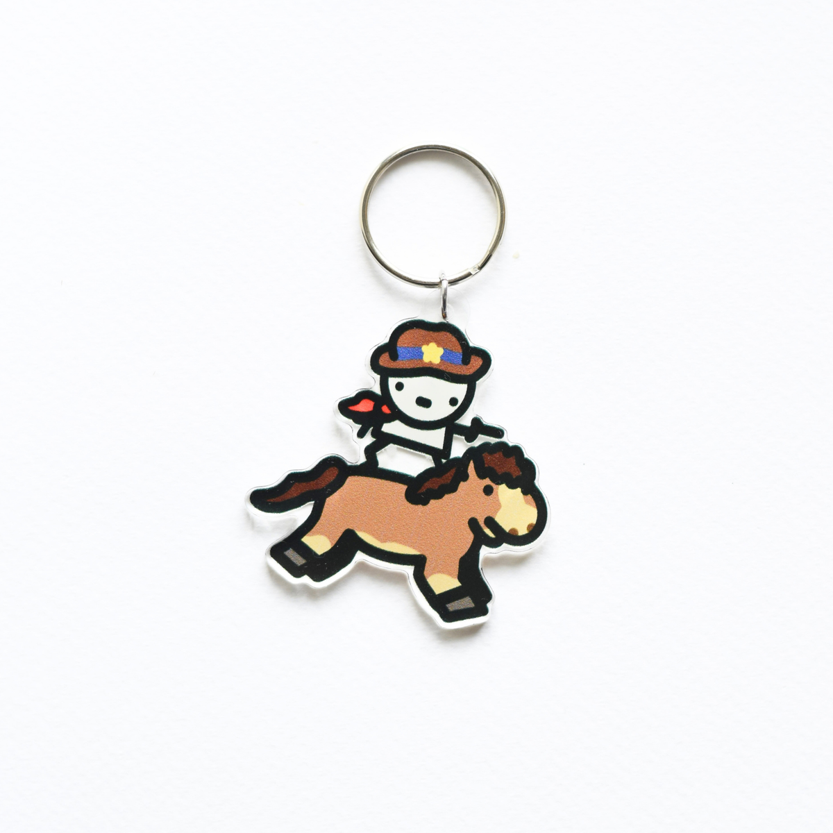 Cowboy boy charm key ring