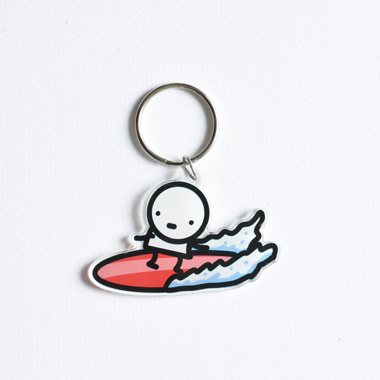 Surfer Boy Charm Key Ring