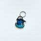Blue Serpent Charm Key Ring