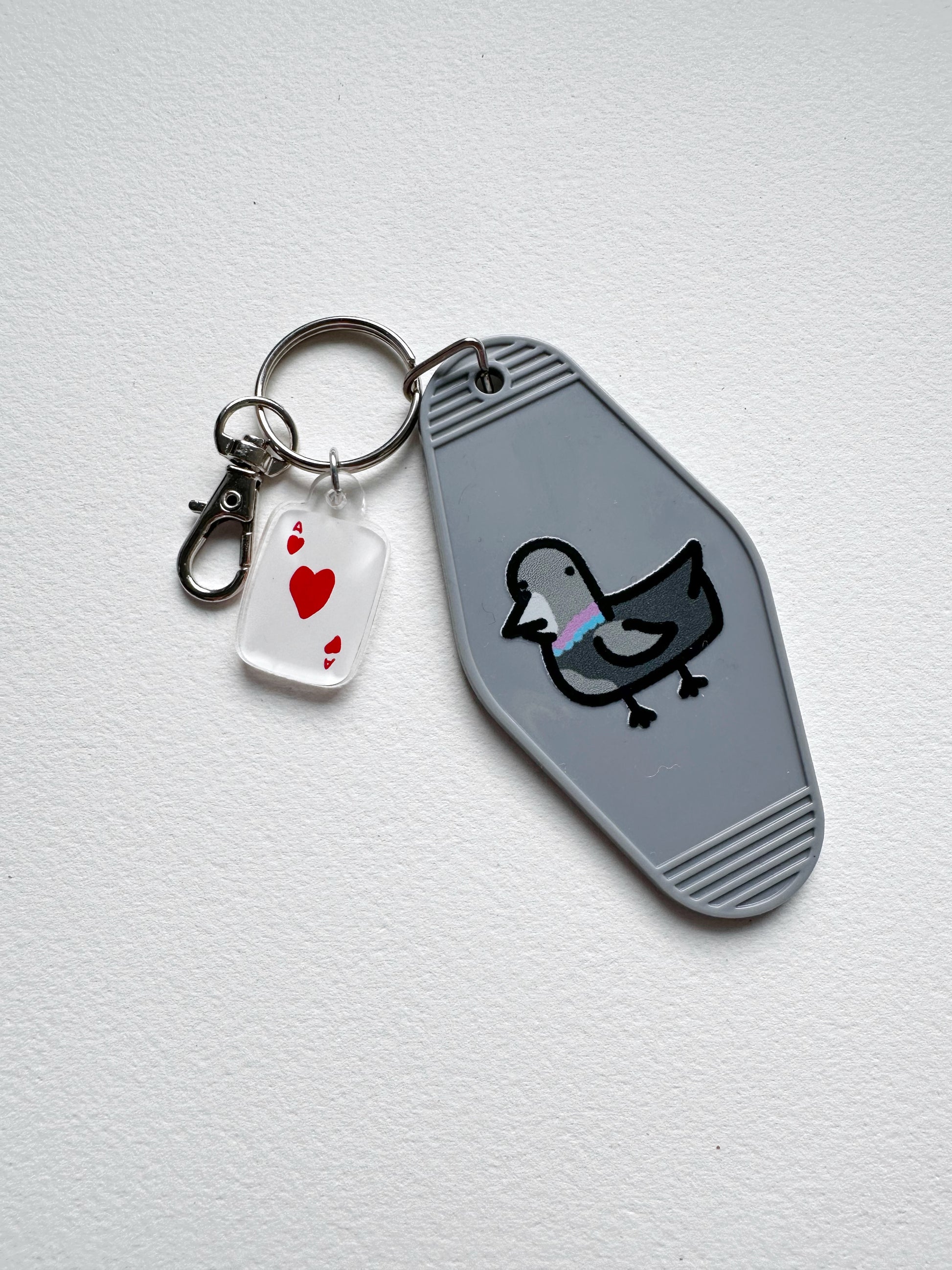Pigeon Motel Keychain
