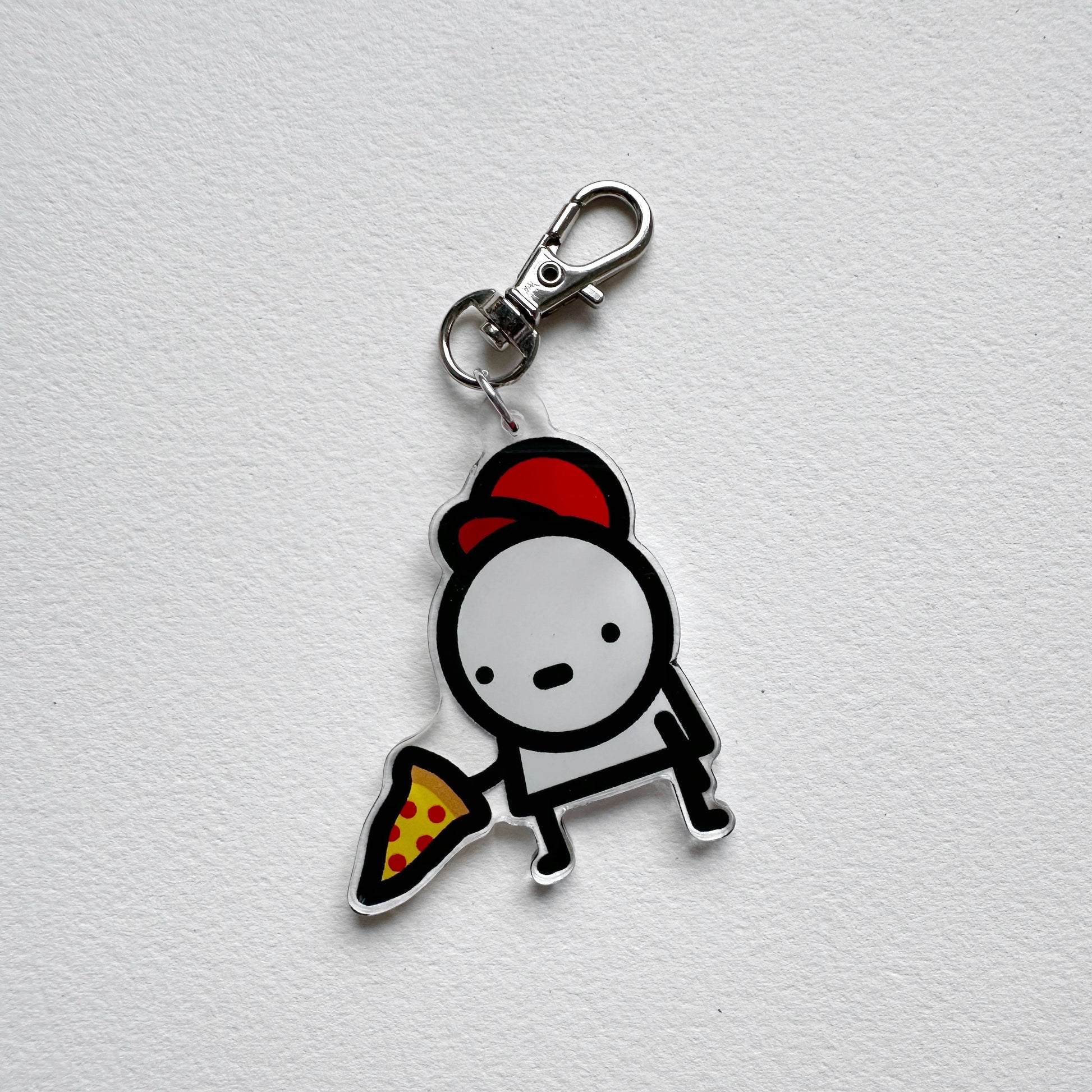 Pizza Guy Charm Key Ring