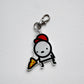 Pizza boy charm key ring