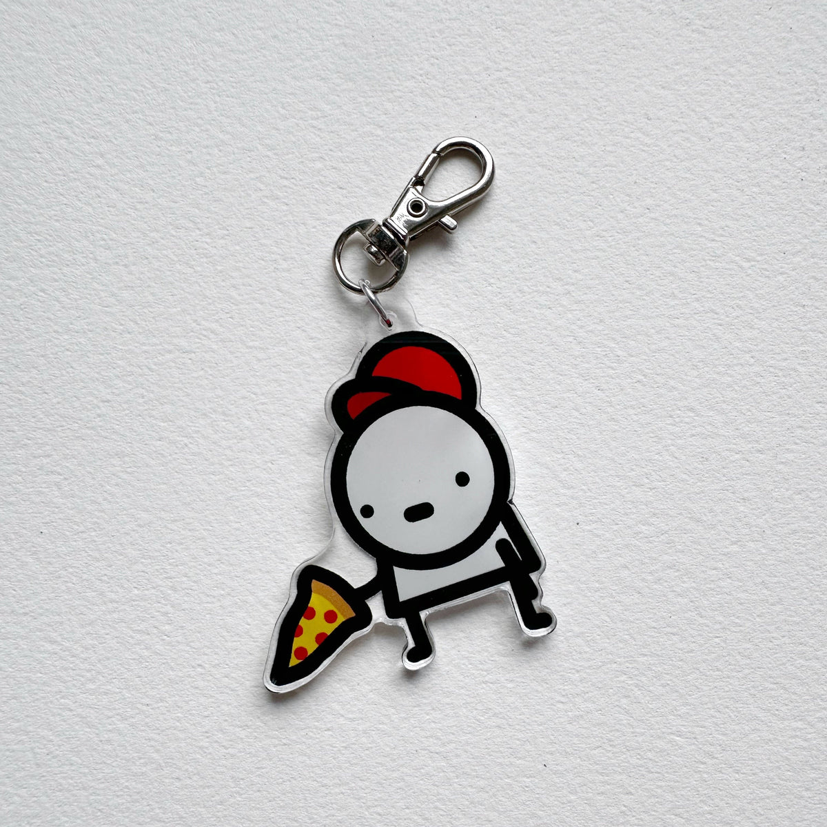 Pizza boy charm key ring