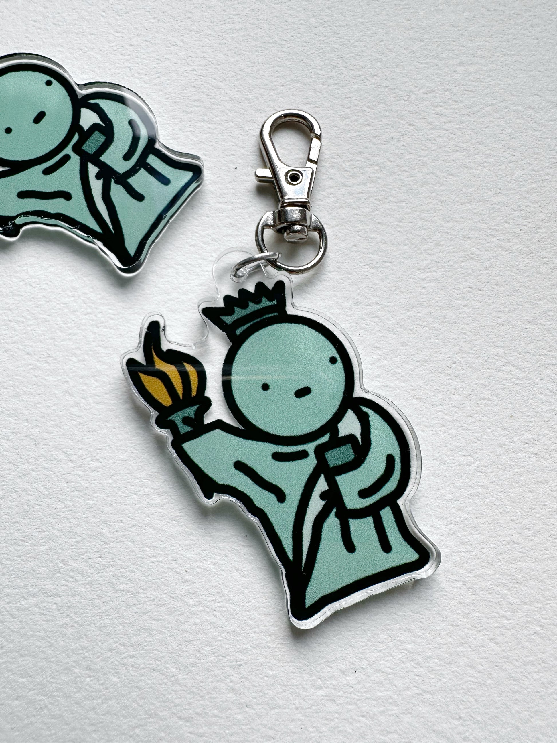 Statue of Liberty Charm Key Ring alternate view