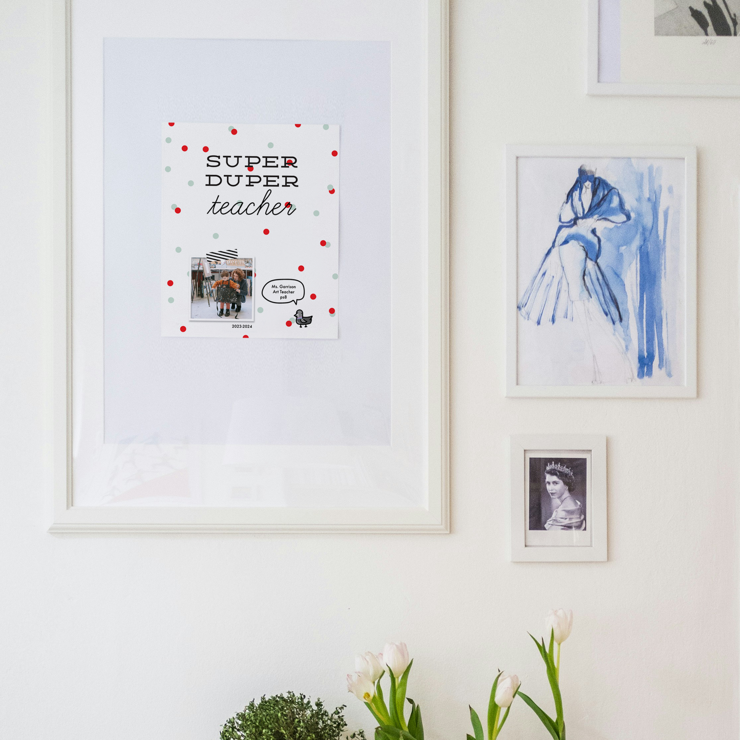 Personalized confetti print for teacher