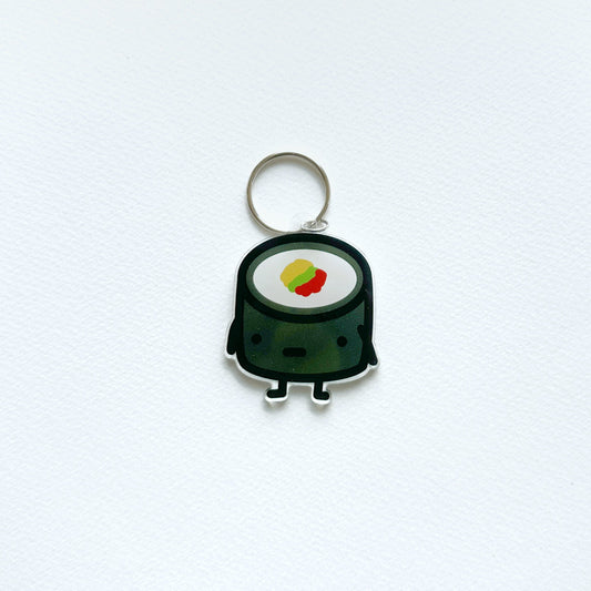 Sushi Roll Charm Key Ring