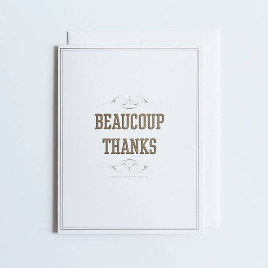 Beaucoup Thanks Bookworm Card