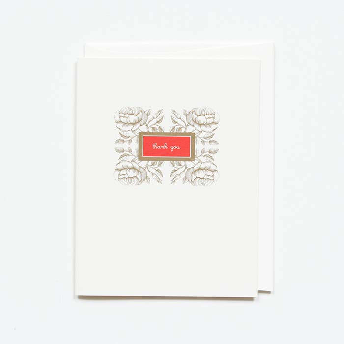 Thank You Rosa Bookworm Card