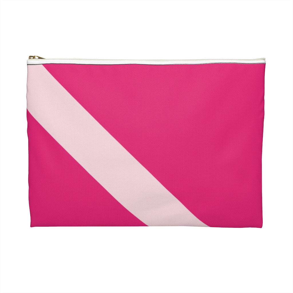 Pink Striped Pouch