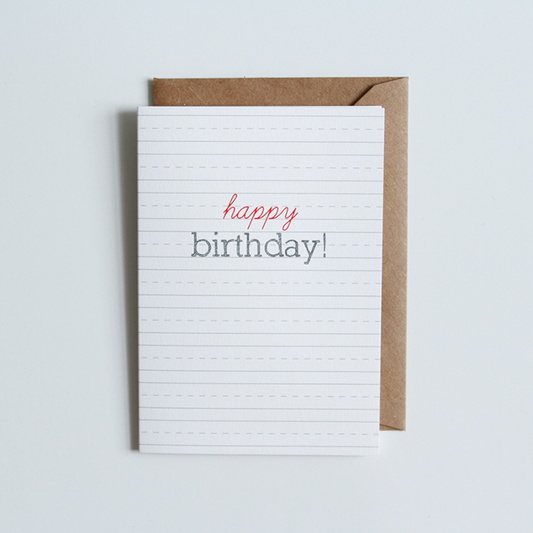 Happy Birthday Dashed Card