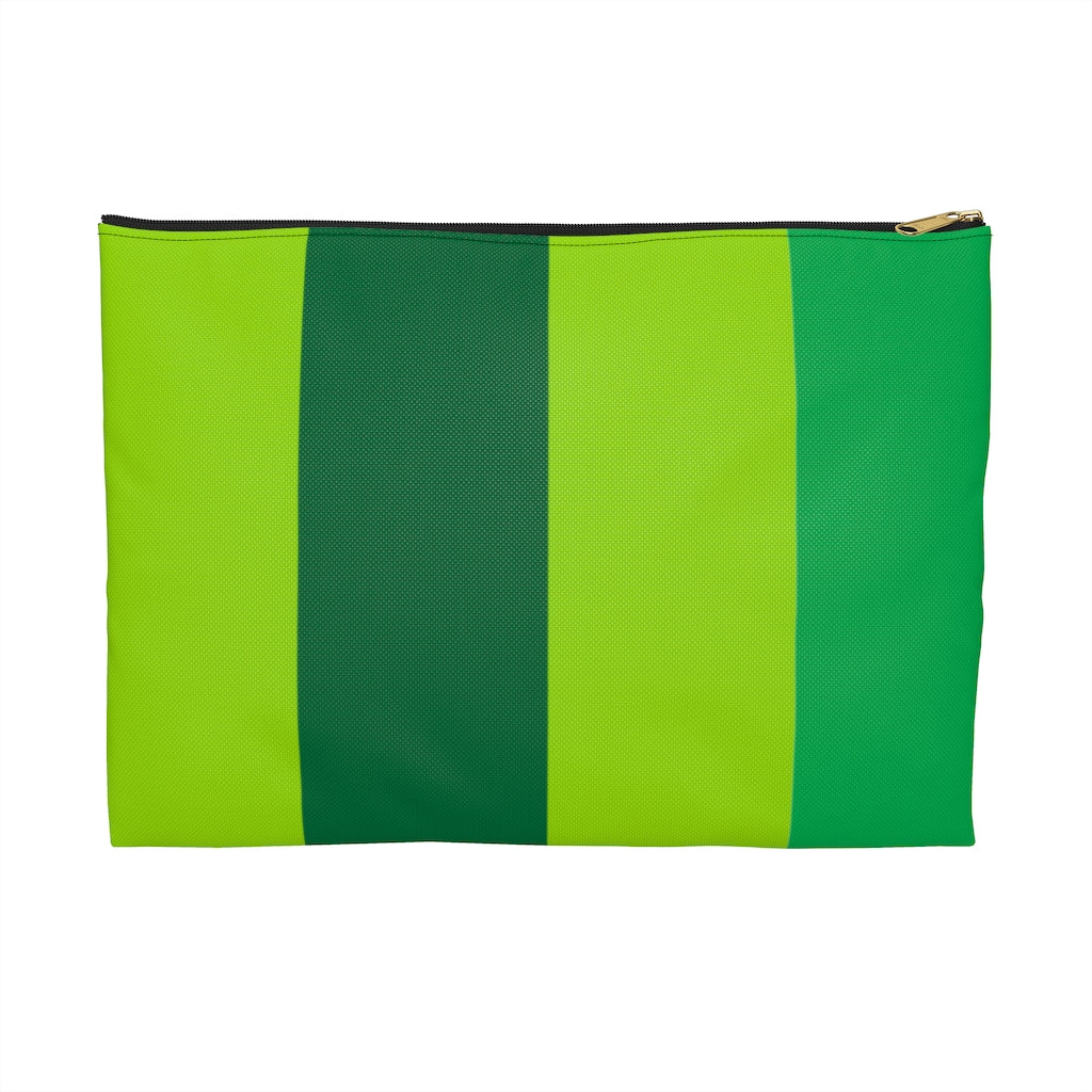 Green Colorblock Pouch