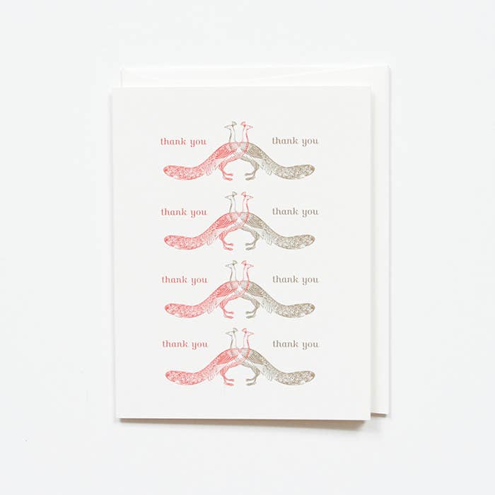 Thank You Peacocks Card