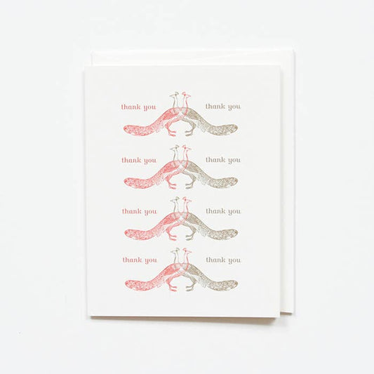 Thank You Peacocks Card