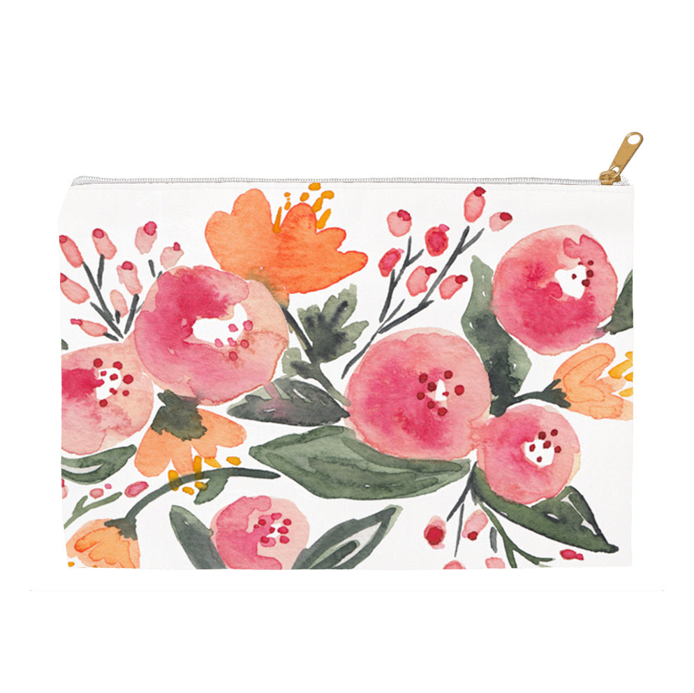 Golden Floral Pouch