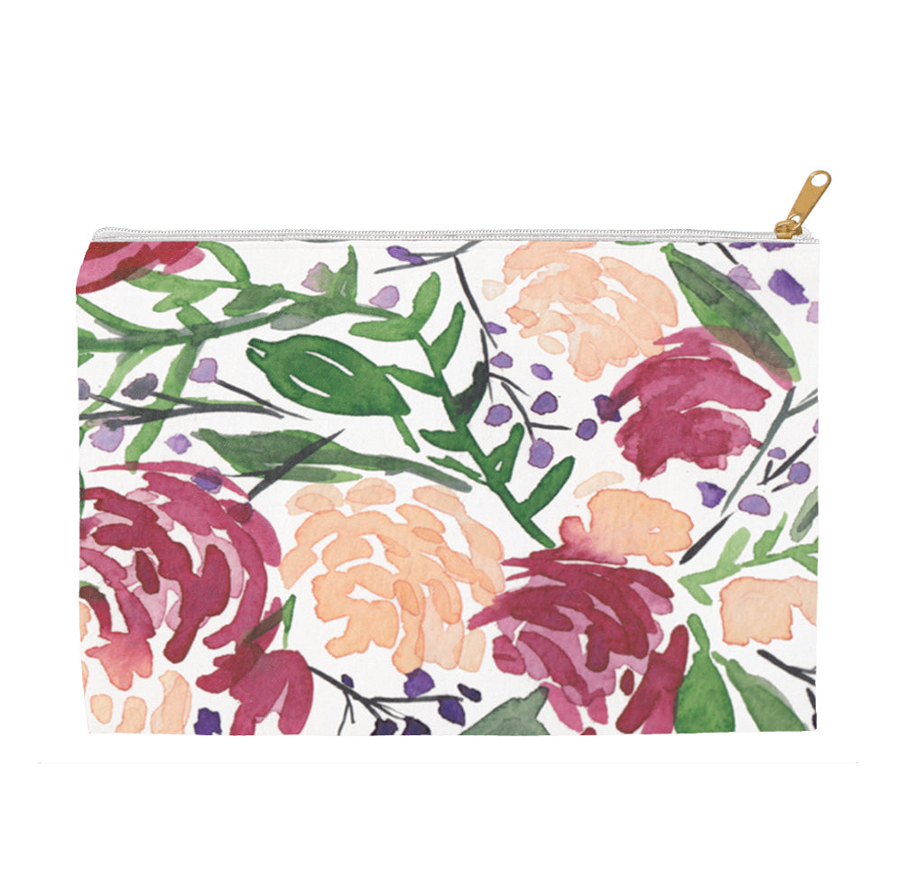 Golden Floral Pouch