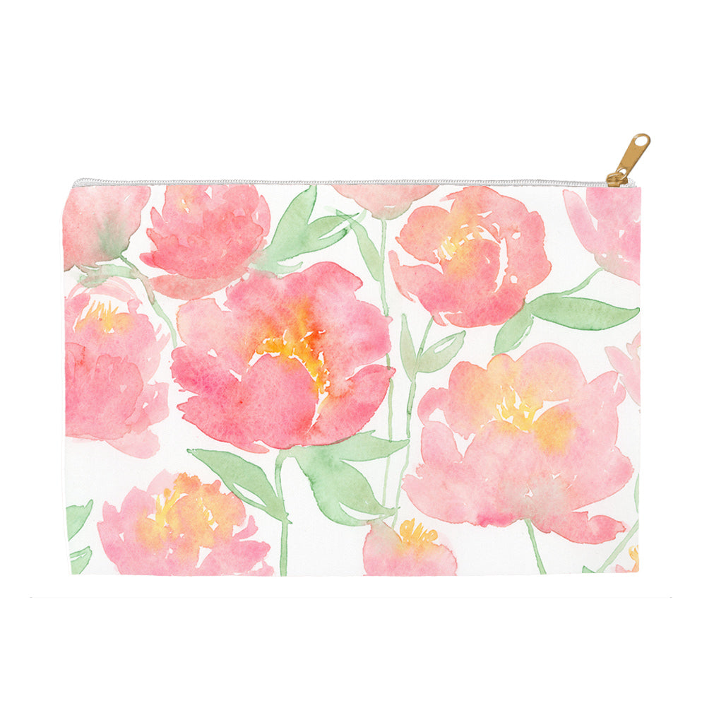 Golden Floral Pouch