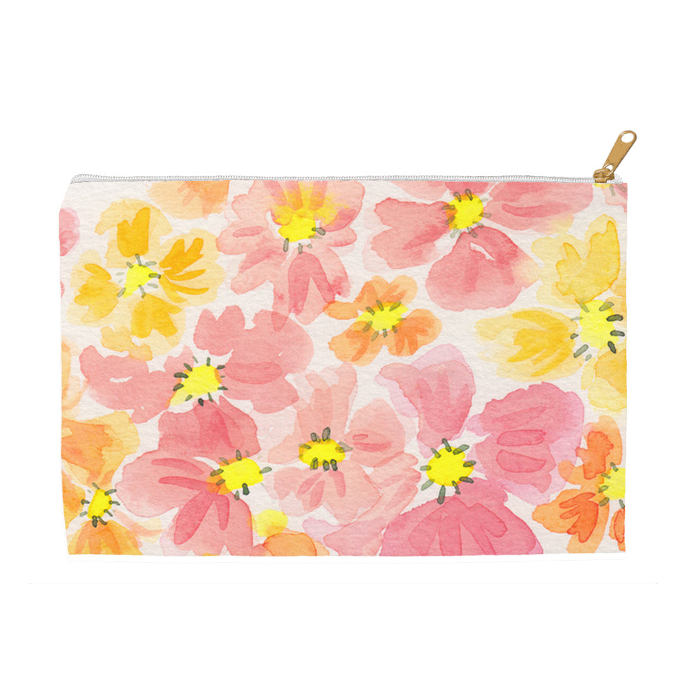 Golden Floral Pouch