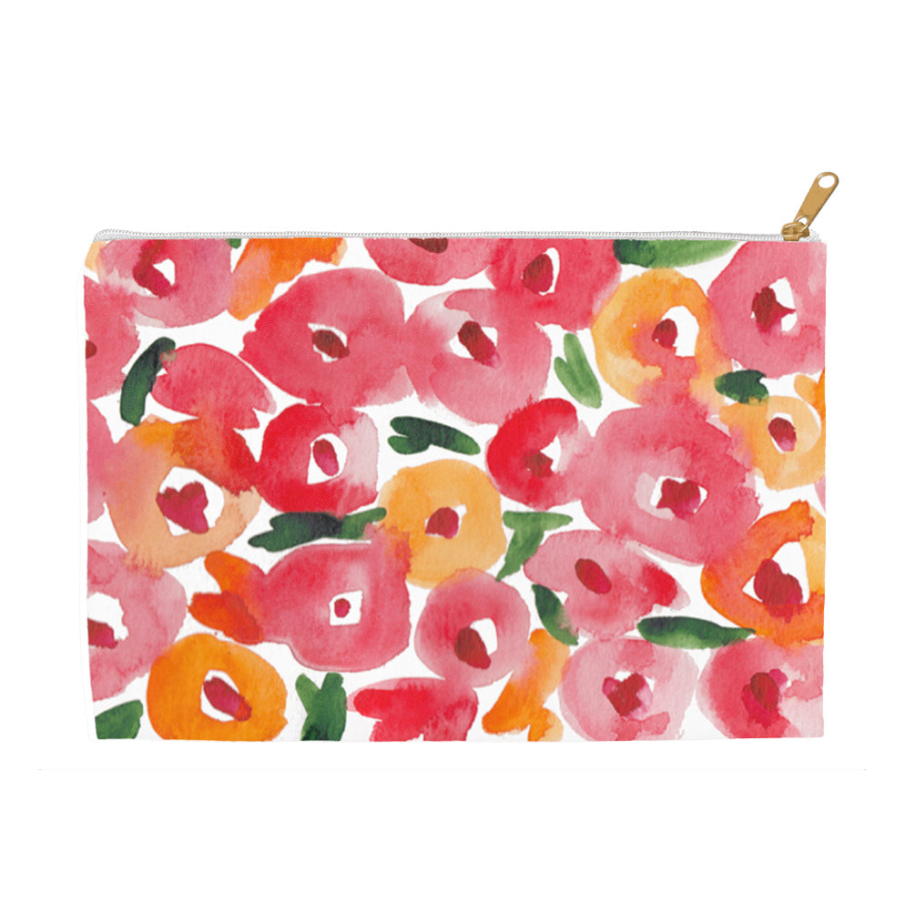 Golden Floral Pouch