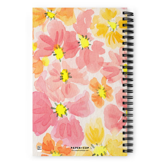 Pinky Floral Dotted Notebook