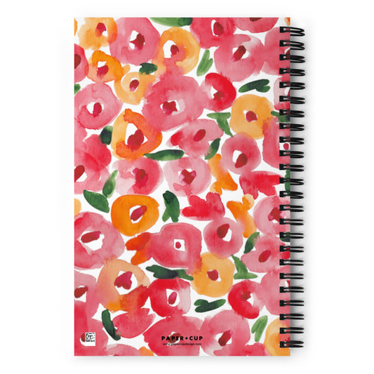 Poppy Floral Dotted Notebok